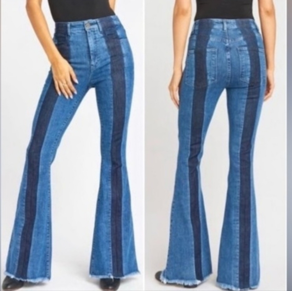 Show Me Your MuMu Women's Cam Zip Up Bells Jeans